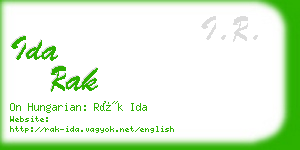 ida rak business card